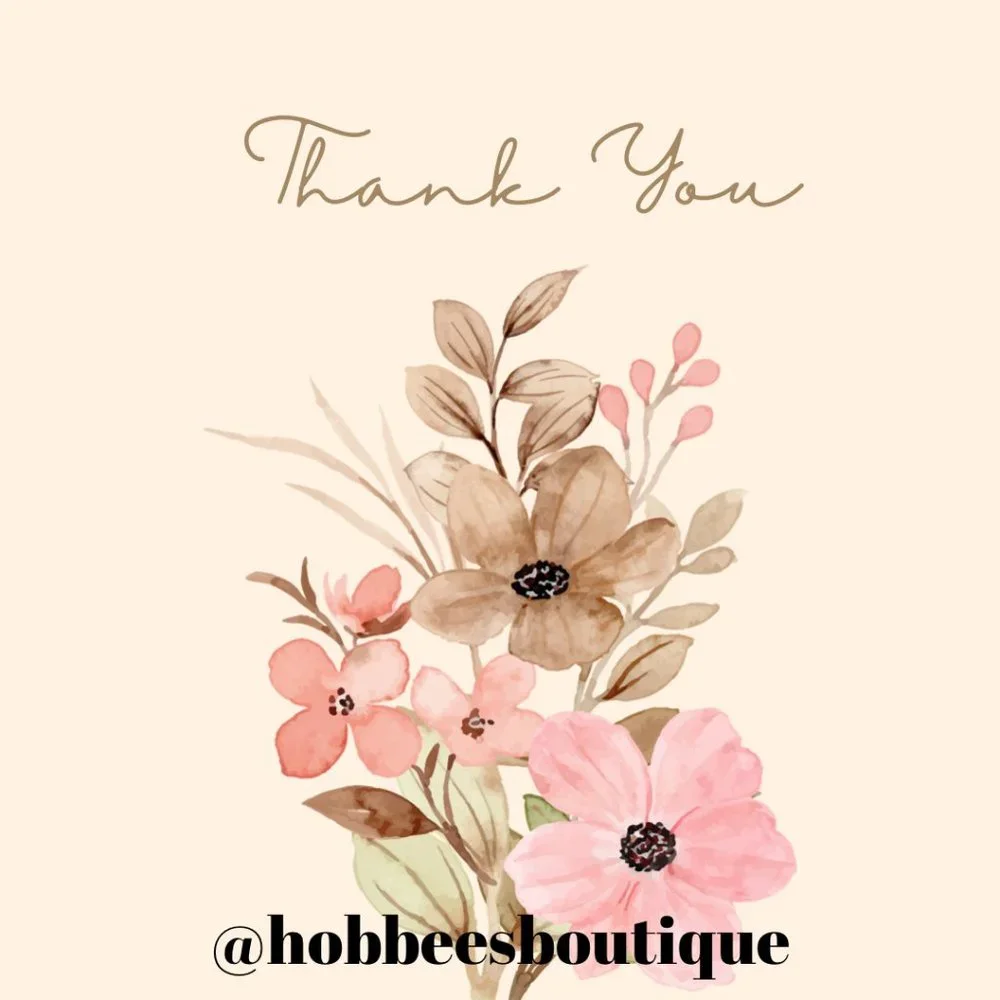 300 qty Elegant Floral Packaging Insert Business Card